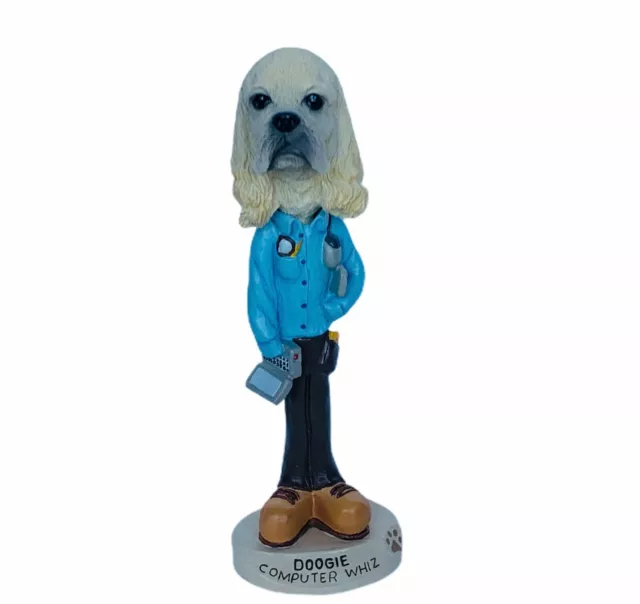 Bobblehead dog puppy Doogie nodder anthropomorphic cocker spaniel computer Whiz