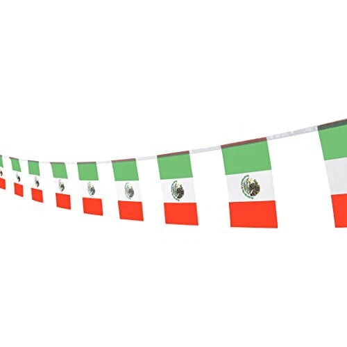 Mexico Flag Mexican Flag,100Feet/76Pcs National Country World Pennant Flags