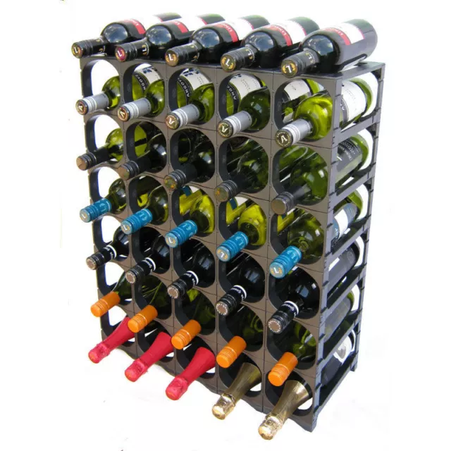 CellarStak Modular Black  Wine Rack - 35/36 Bottles