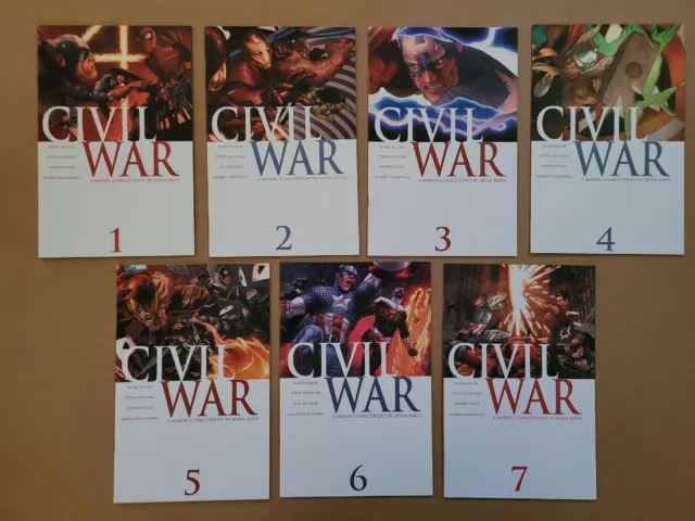 Civil War 1 2 3 4 5 6 7 Complete 2006-07 Series High-Grade Marvel Lot of 7