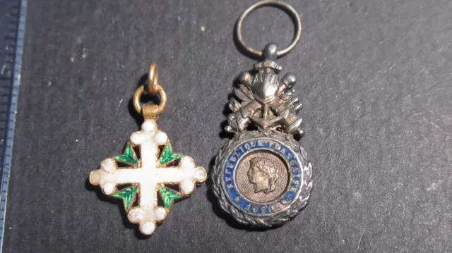 8.15CA) Lot de deux médailles françaises en Réduction french medal n°3