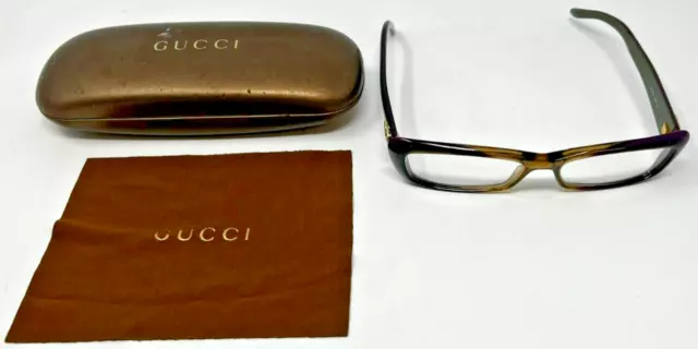 Gucci GG 3516 W09 135 Eyeglasses Glasses Polished Brown Made In Italy