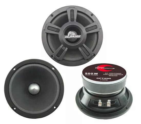 Lanzar Opti Mid Bass Driver 6,5" 4 Ohm 500w im Auto Audio Subwoofer Subwoofer