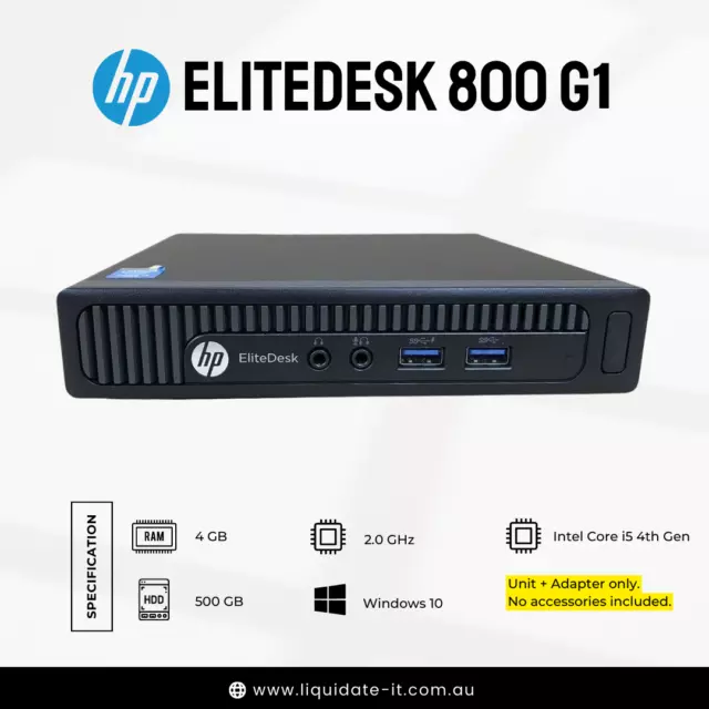 HP EliteDesk 800 G1 DM i5 4096M 2.0Ghz 4GB RAM 500GB Windows 10