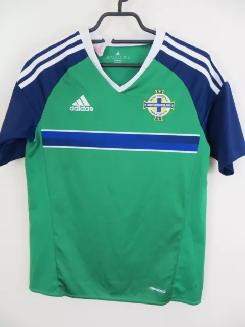 Maglietta calcio Adidas Irlanda del Nord 2015-16 casa ragazzi bambini 13-14 anni