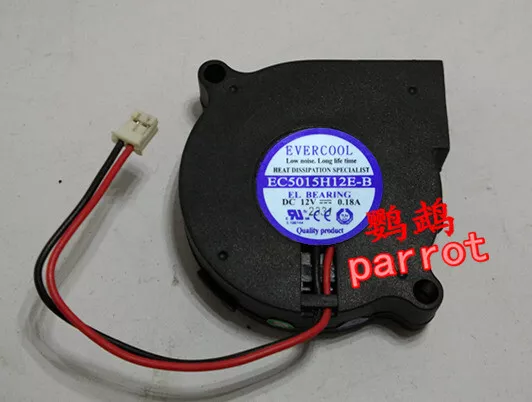 for EVERCOOL EC5015H12E-B Humidifier DC12V 0.18A 2wire #WD9