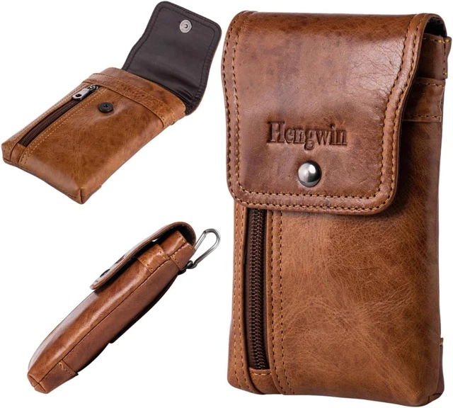 Fondina Porta Cellulare Da Cintura In Pelle, Custodia Da - Foto 5