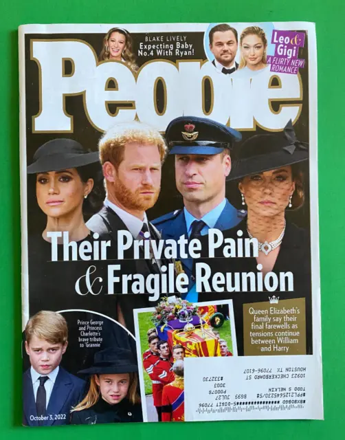 PEOPLE MAGAZINE OCTOBER 3, 2022 -ROYAL COUPLES WILLIAM KATE HARRY and MEGHAN
