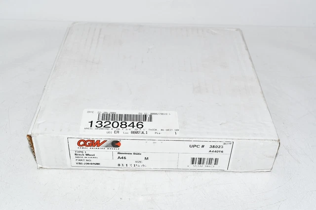 NEW CGW WB1-209-046MC 1-1/4IN-1/2IN A46 BENCH 8'' 46 1'' Type Grinding Wheel