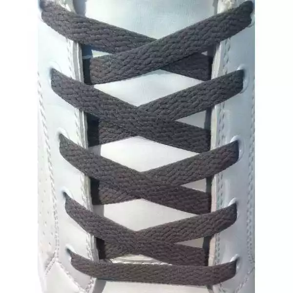 Lacci Per Scarpe Grigio Scuro Piatti 7Mm Stringhe Per Scarpa 60-75-90-120-150Cm