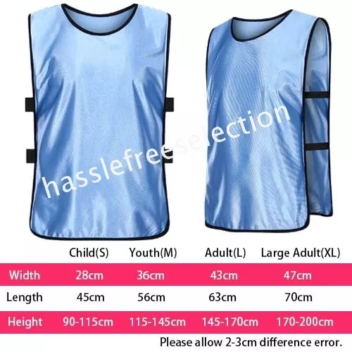 Sports Training Bibs Vests Soccer Football Rugby Cricket Basketball Netball Team 3