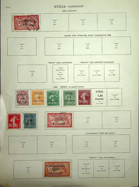 SYRIA: 1921-1924 Examples - Ex-Old Time Collection - 2 Sides Album Pages (56745)