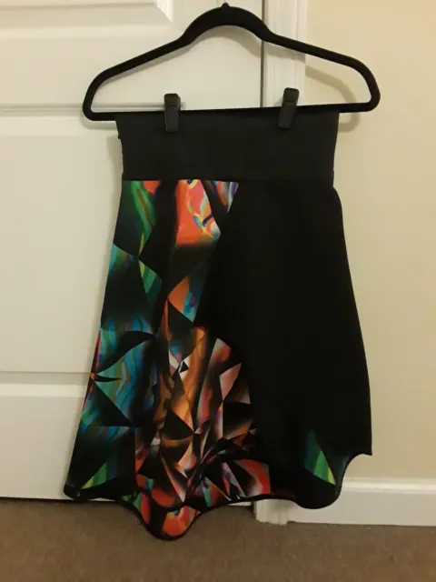 Milly Womens NWT Prism Print Bonded Midi Wrap Skirt Size 4