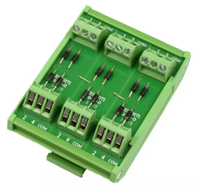 12 Voie Anode Diode 35mm din Rail Module - Cim / 12w-dioca