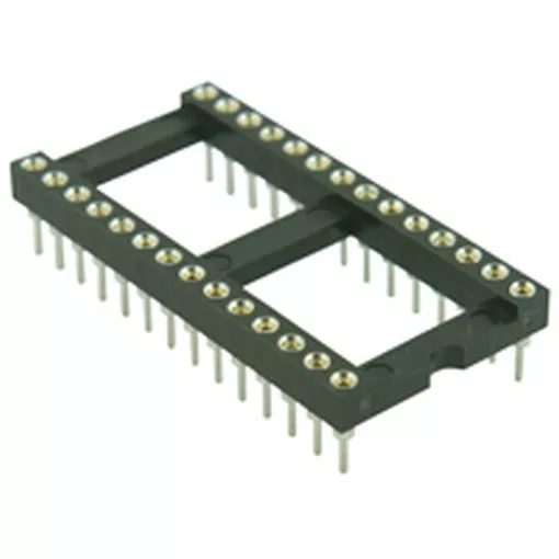 Turned Pin DIL IC Socket 15.24mm 24 Pin (Pack of 2)