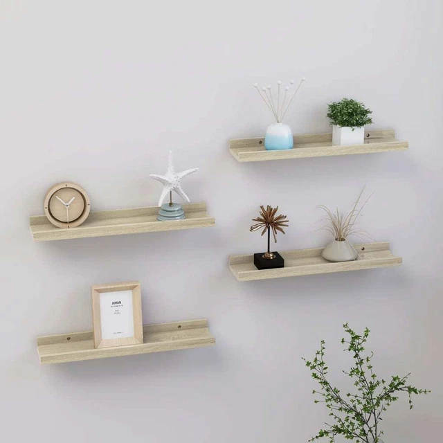 Mensole da Muro Mensole sospese a 3 livelli montate a parete, mensole in legno rustico, librerie, scaffali, decorazione da parete for camera da letto, soggiorno, bagno, cucina, ufficio Mensole da Pare