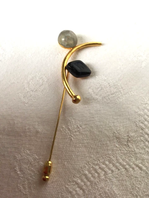 Broche Vintage Delphine Nardin - Design Moderniste - En Métal - Occasion