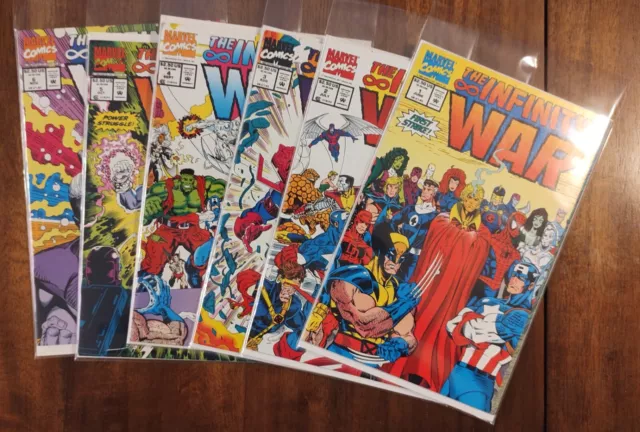 The Infinity War #1 2 3 4 5 6 (Marvel 1992) Thanos Adam Warlock VF- to NM- set