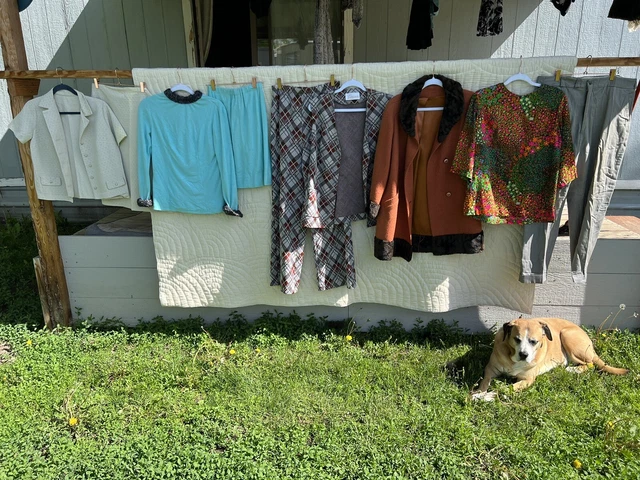lot of 9 vintage clothes, 1950’s to 1960’s, AS IS