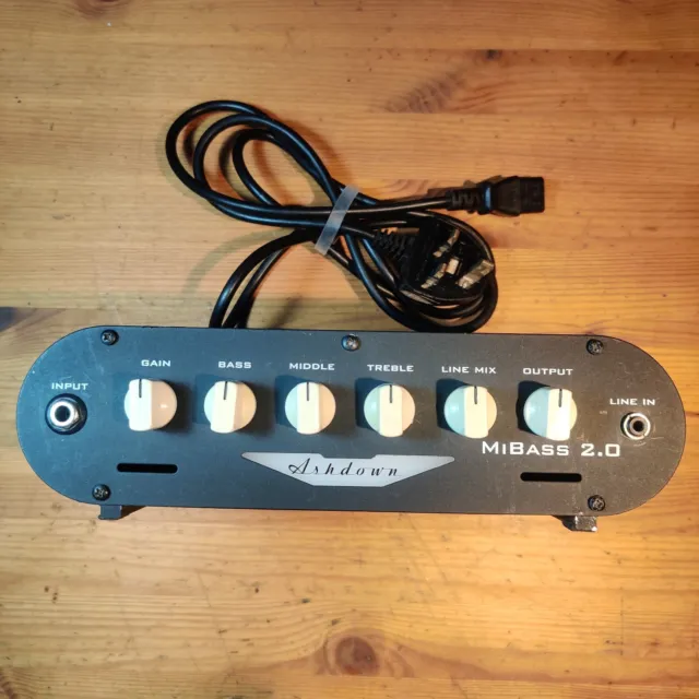 Used 00s Ashdown MiBass 2.0 600w Bass Guitar Amplifier Head Lightweight Small