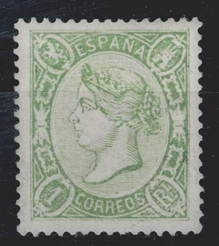 Edifil 78 nuevo * 1 real 1865 Isabel II sello de España Spain Lujo Liderstamps