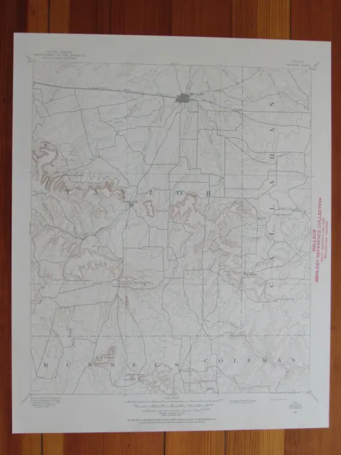 Abilene Texas 1955 Original Vintage USGS Topo Map