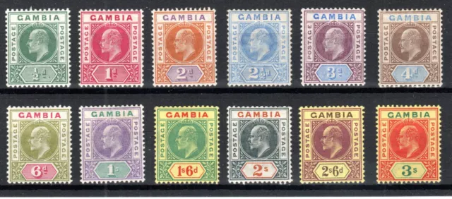 Gambia 1902-05 set SG 45-56 MH