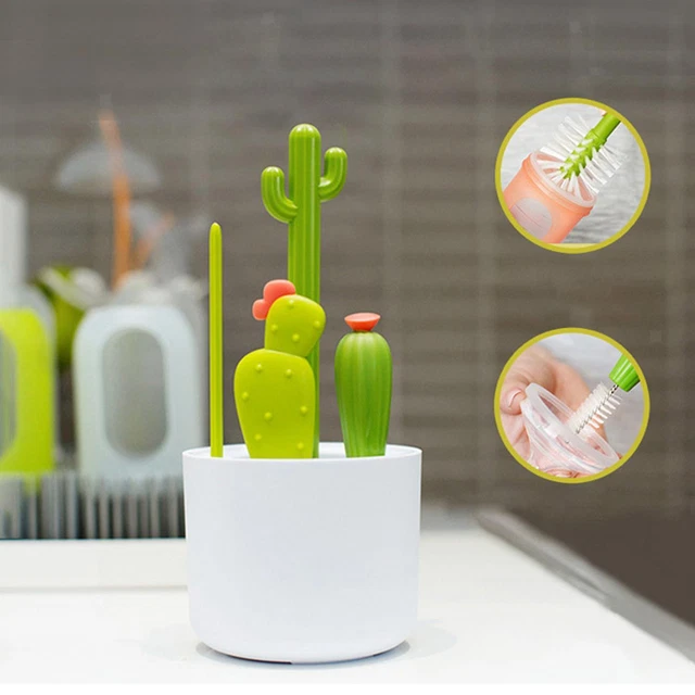 4 Pieces Multifunctional Cleaning Brush Crevice Brush Reusable Bottle Cleaning