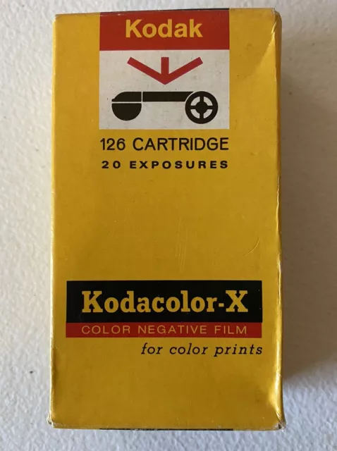 Vintage Kodak CX 126-20 Kodacolor X Film NOS Cartridge 01-1975 In Box 126