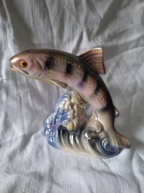 Vintage / Antique Leaping Trout Salmon Fish Ornament Figure