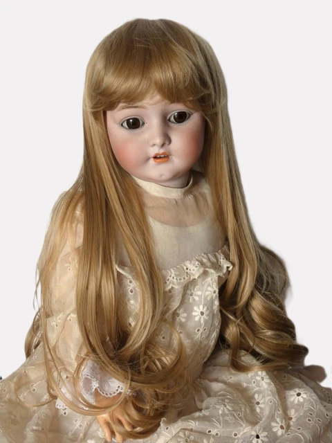 Ancienne Perruque Pour Poupée JUMEAU – 23,5 Cm – Résidus Colle – France