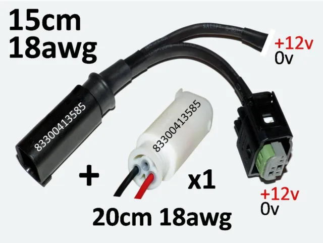 BMW DC Accessory Plug 15cm/18awg/2p +1w 83300413585 - R1200 R1250 GS XR RS RT