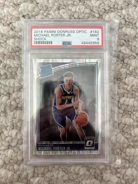 2018-19 Michael Porter Jr. 182 raro choque óptico Panini RC PSA 9 ¡Como nuevo!  Nuevo