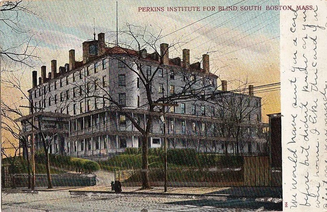 Postcard Perkins Institute for Blind South Boston MA