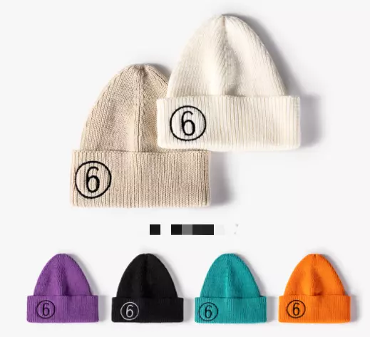 new  winter hat Women Men Knitted Hat Warm Wool Soft Trendy Embroidery cap  X