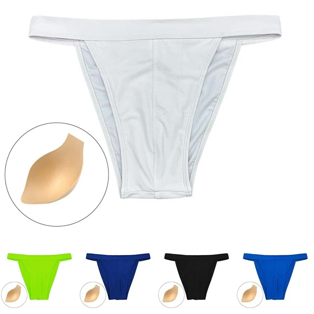 Intimo Uomo Costume da Nuoto Pantaloni Borsa Piscina Asciugatura Rapida Colore Solido Stretch