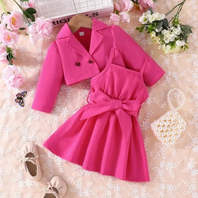 Robe de princesse rose pour Fille de 6 Mois à 4 Ans, costume pour bébé