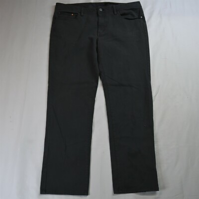 J. Hilburn 38 x 32 Gray Straight Leg 5 Pocket Casual Pants