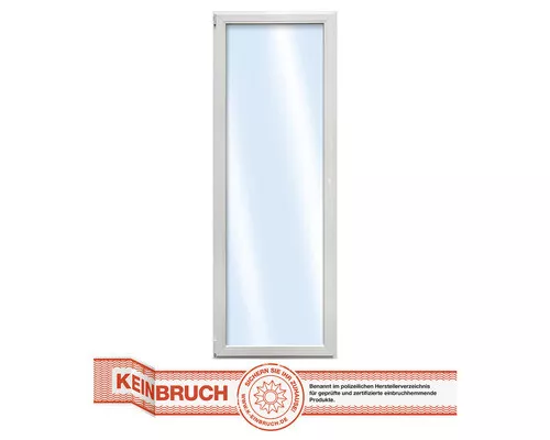 Kunststofffenster 1-flg. RC2 VSG ARON Basic weiß 650x1300 mm DIN Links