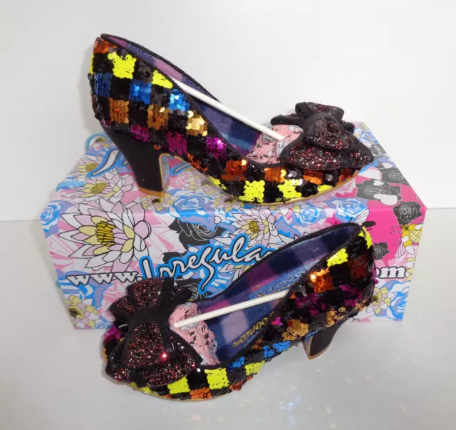 IRREGULAR CHOICE NEW Ladies Womens Black Floral Party Heels Shoes RRP 95 Size 4 40.98 PicClick UK