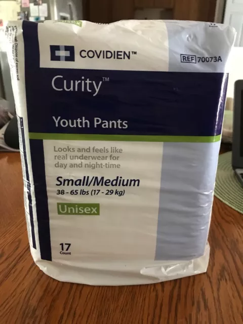 Curity Youth Pants Underwear, Small / Medium, Heavy Absorbency Pull On,  70073A - Case of 68 