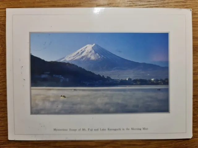 Postcard Japan Germany Fuji Airmail Japan Ansichtskarte AK