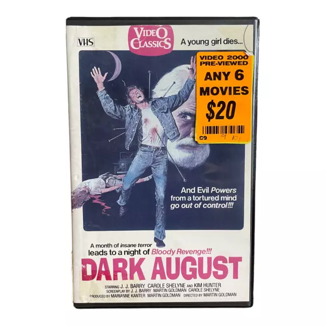 Dark August VHS - Horror/Rare/Vintage/Tape/Ex-Rental/AUS/PAL/Video Classics