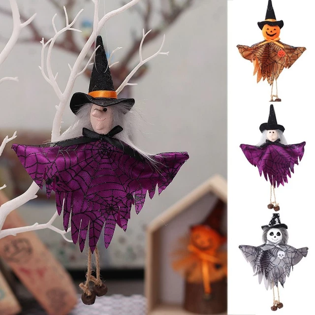 Panno Halloween-zucca-fantasma-strega-bambola teschio ragno ragnatela bambola Halloween