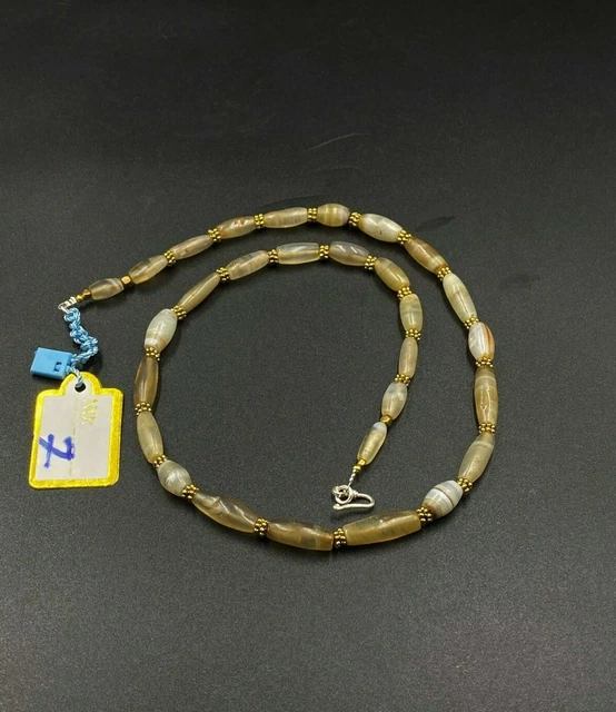 OLD Beads Antique Trade Jewelry Agate Necklace Ancient Antiquities Burmese 5