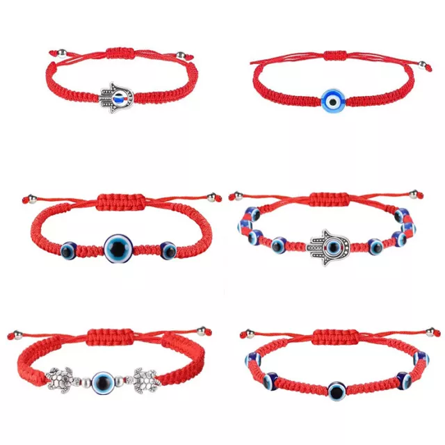 Lot of 100 Fashion Unisex Bracelets Evil Eye Good Luck Protection Fatima Braided