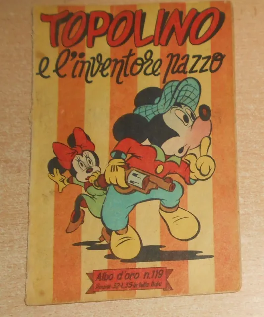 Ed.mondadori Alb0 D'oro  N° 119  1948  Topolino  Originale !!!!!