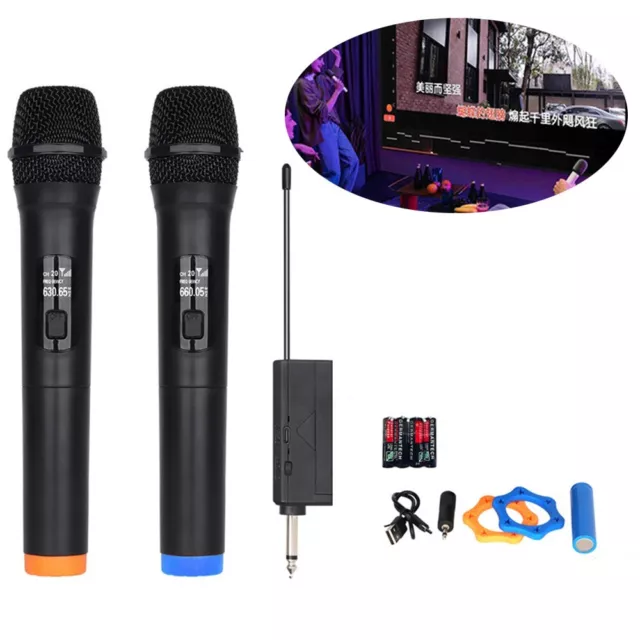 with Rechargeable Receiver Handheld Microphone Karaoke Microphone