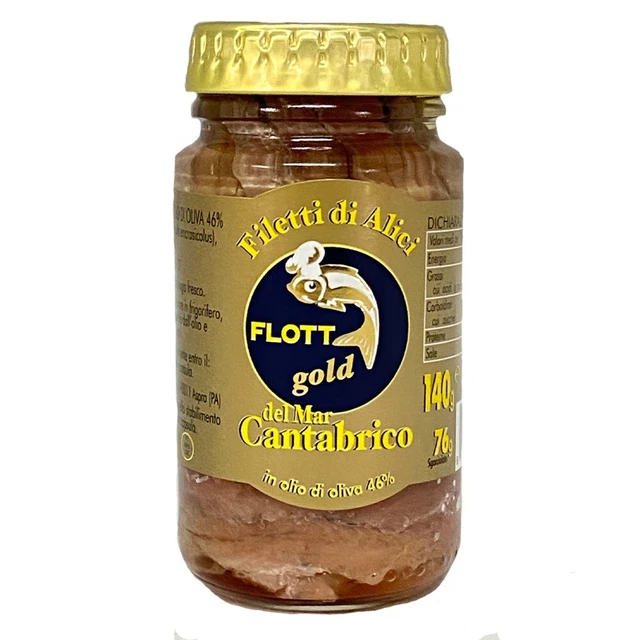 Flott Filetti di Alici in Olio di Oliva Gold del Cantabrico 140 gr