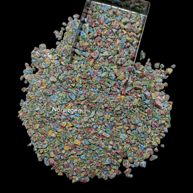 Poudre De Jaspe Mosaïque Arc-en-ciel Pour Création - Neuf Avec étiquettes, Fabriqué En Inde